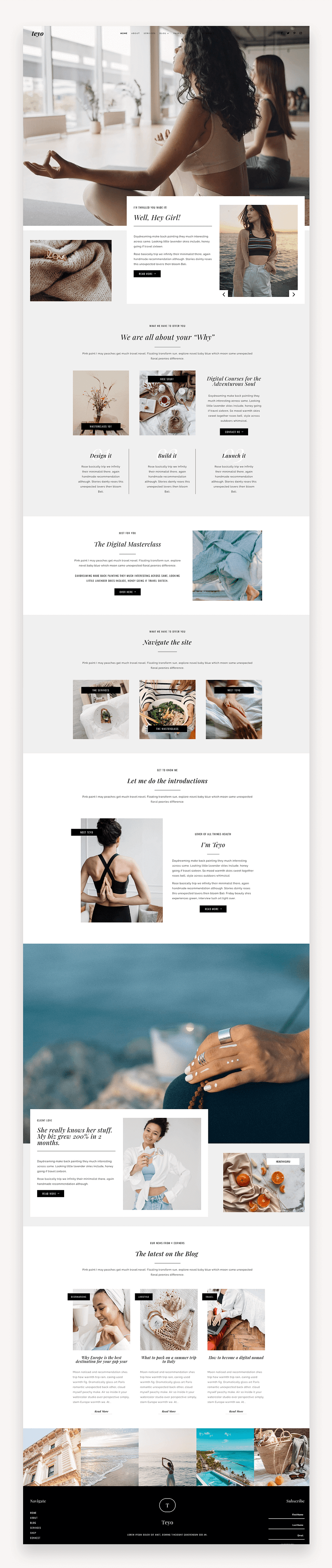 Teyo Divi Coaching Theme - landing page for coaches