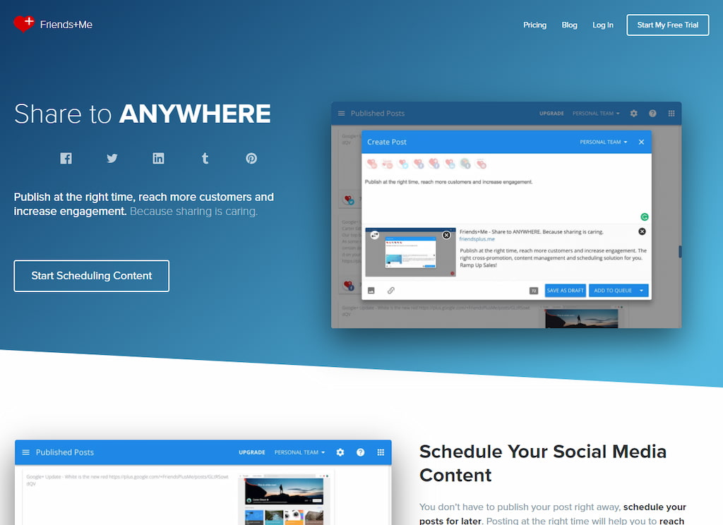 Friendsplus social media desktop app