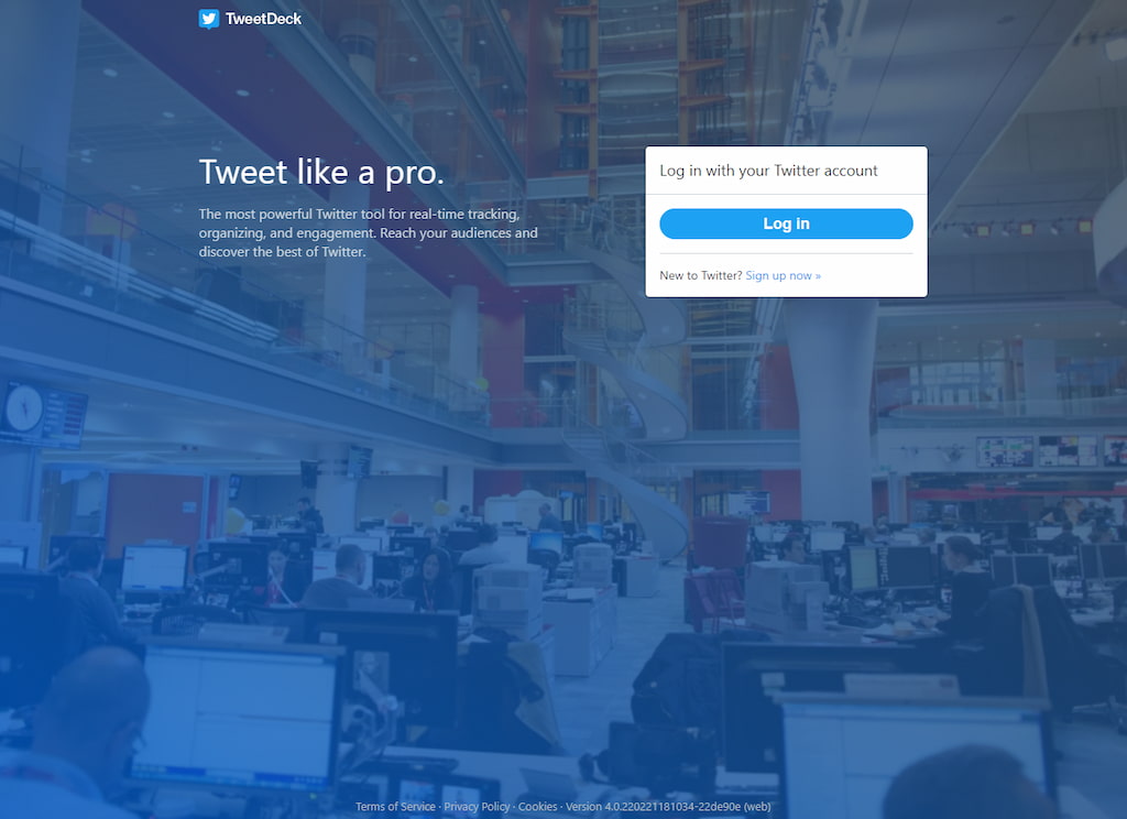 TweetDeck Twitter dashboard