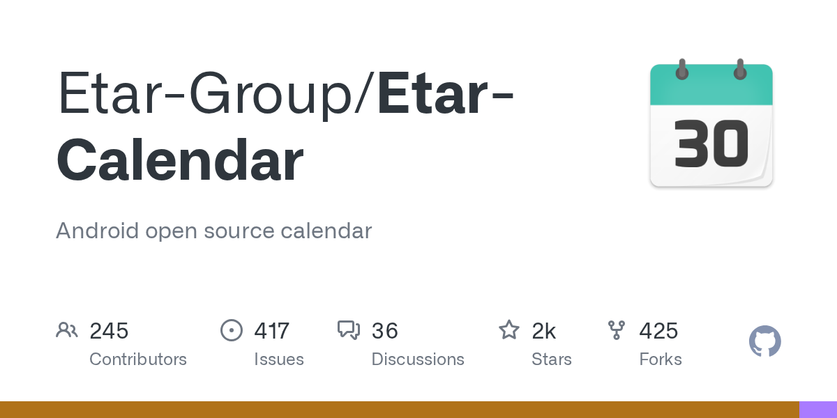 17 Best Google Calendar Alternatives 4 Etar Calendar open-source project logo on GitHub