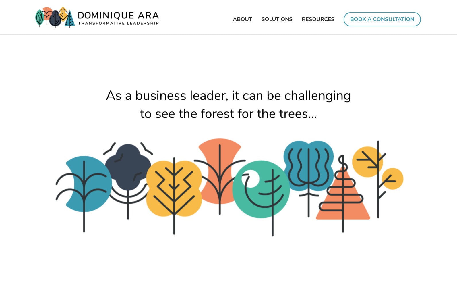 Dominique Ara coaching website with bold branding