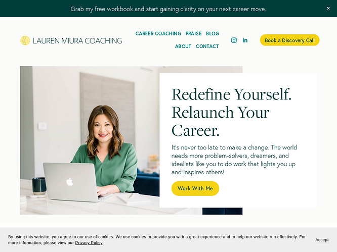 Best coaching websites - Lauren Miura life coach