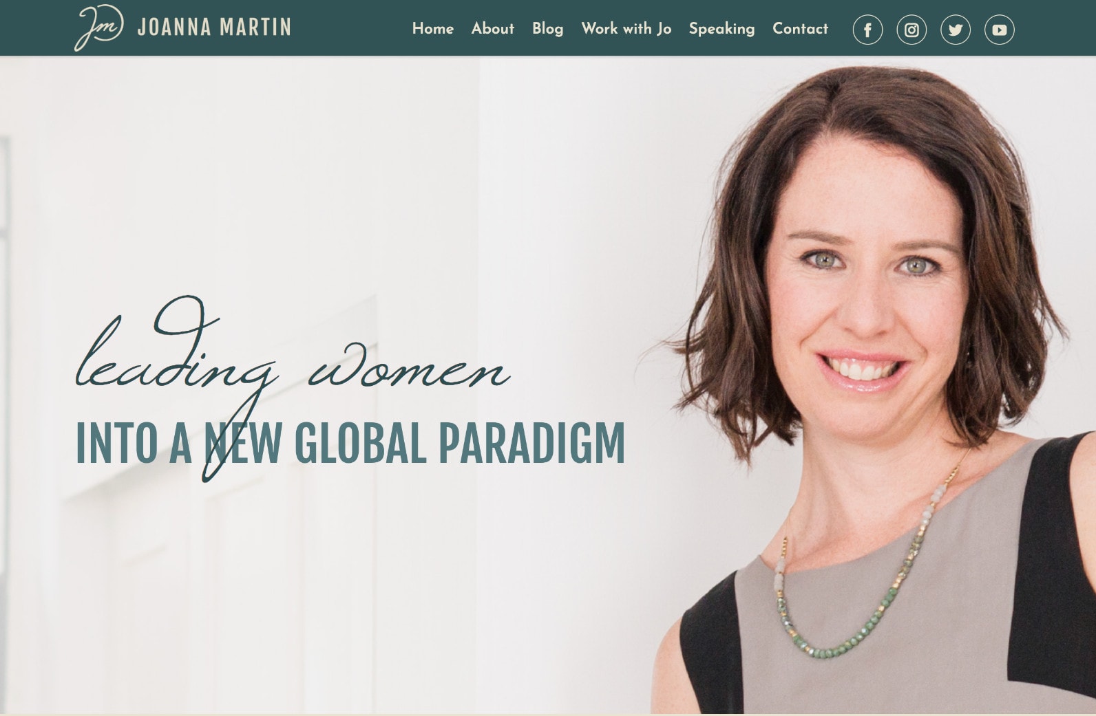 Joanna Martin coaching website with testimonials
