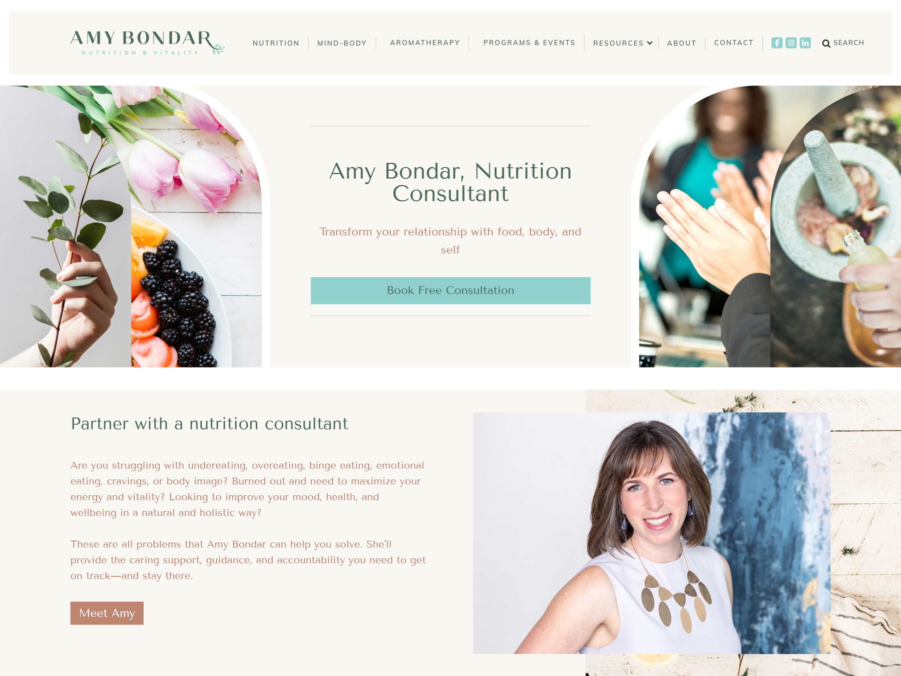 Screenshot of Amy Bondar, from the coach websites collection.