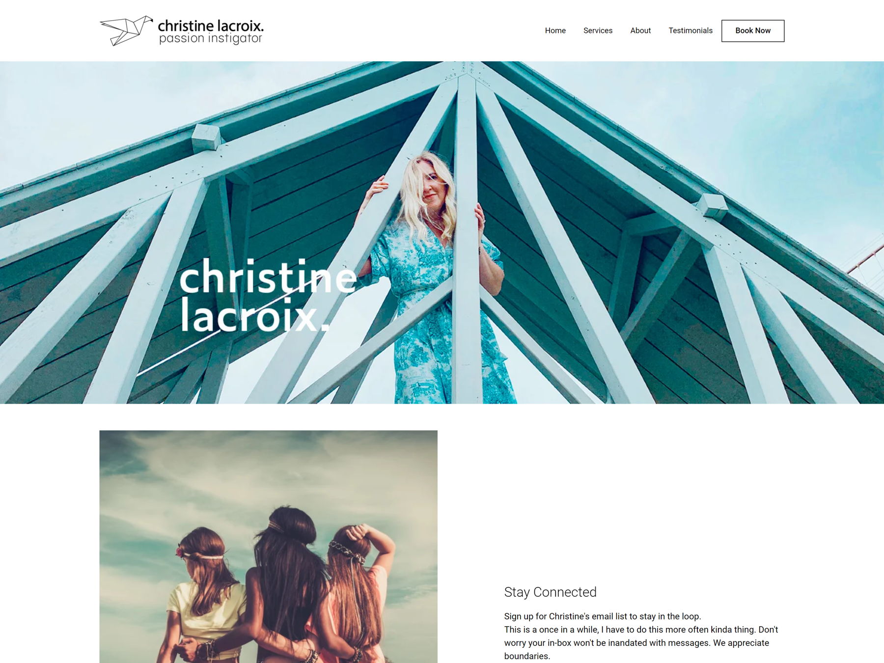 Screenshot of Christine Lacroix, from the coach websites collection.