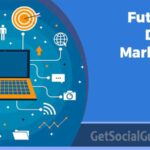 Illustration of future digital marketing trends including AI, personalization, video, and voice search strategies.