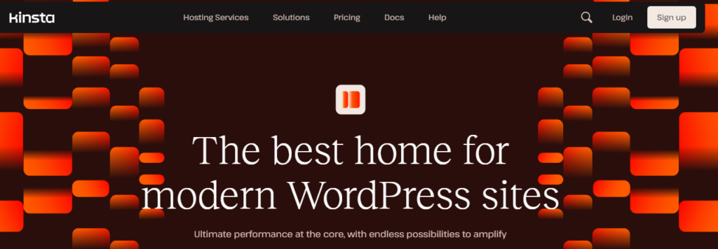 Kinsta WordPress managed hosting dashboard showing site metrics
