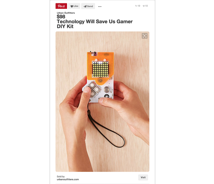 Pinterest Advertising Strategies 29 Product rich pin showing price and buy button