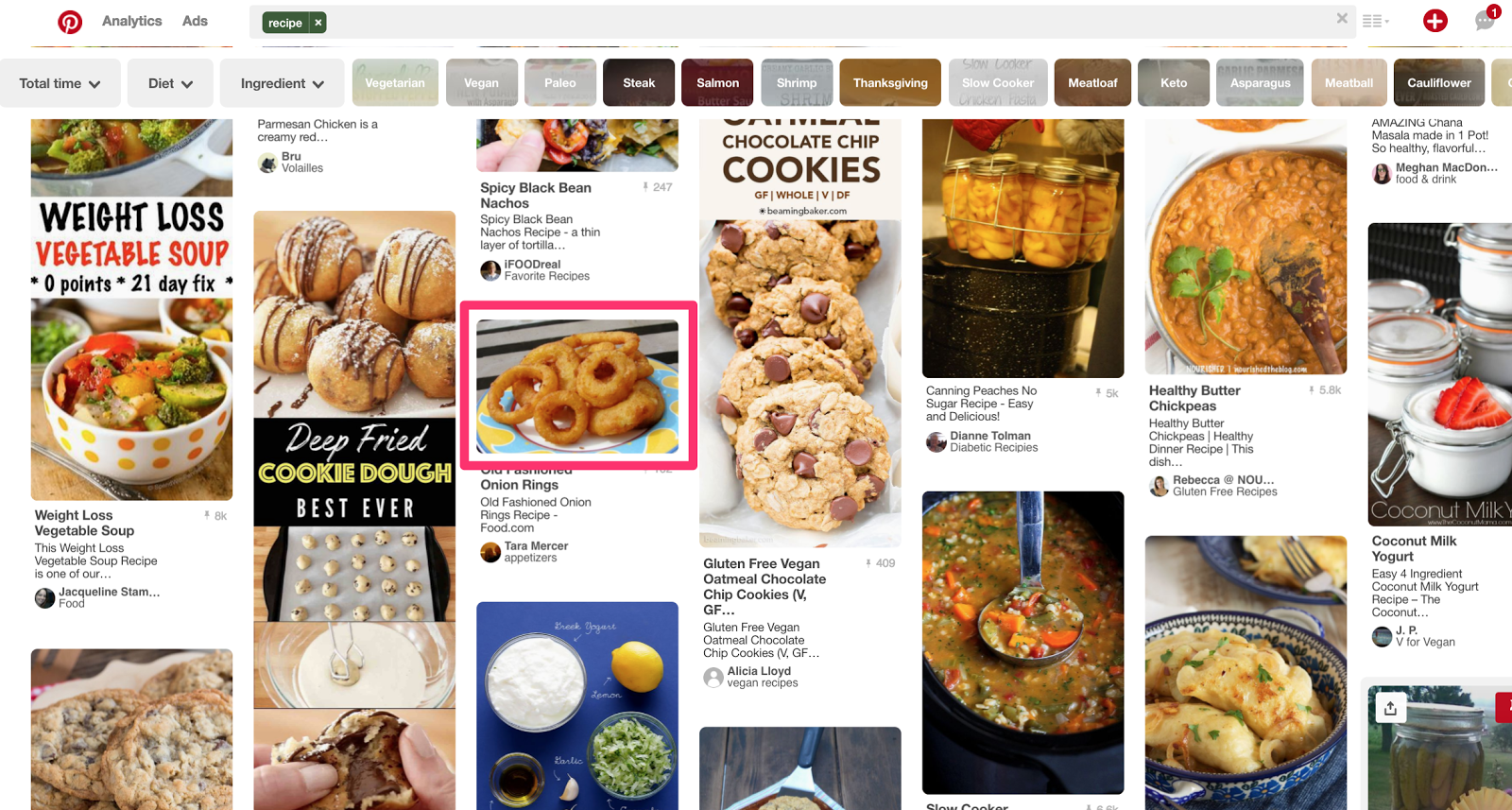 Pinterest Advertising Strategies 25 Square pins blending in with vertical pins on Pinterest