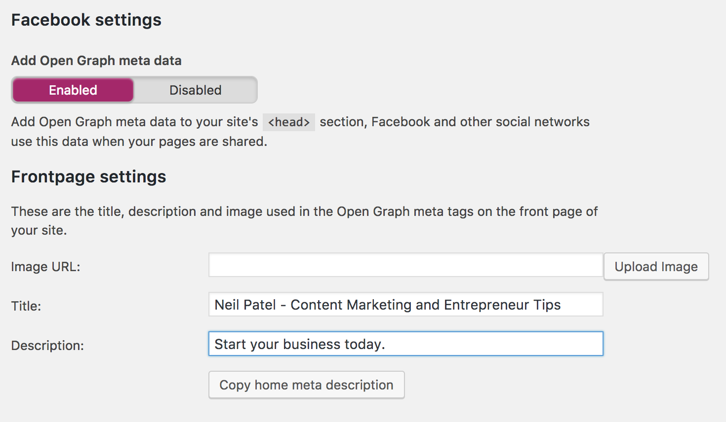 Pinterest Advertising Strategies 33 Yoast frontpage settings
