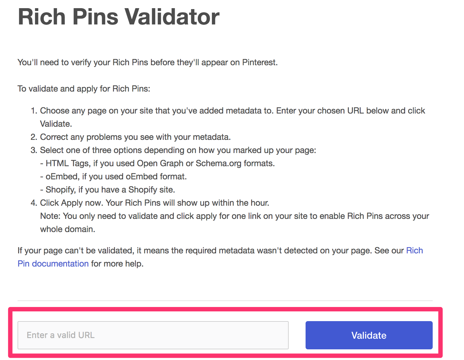 Pinterest Advertising Strategies 34 Pinterest Rich Pin validator