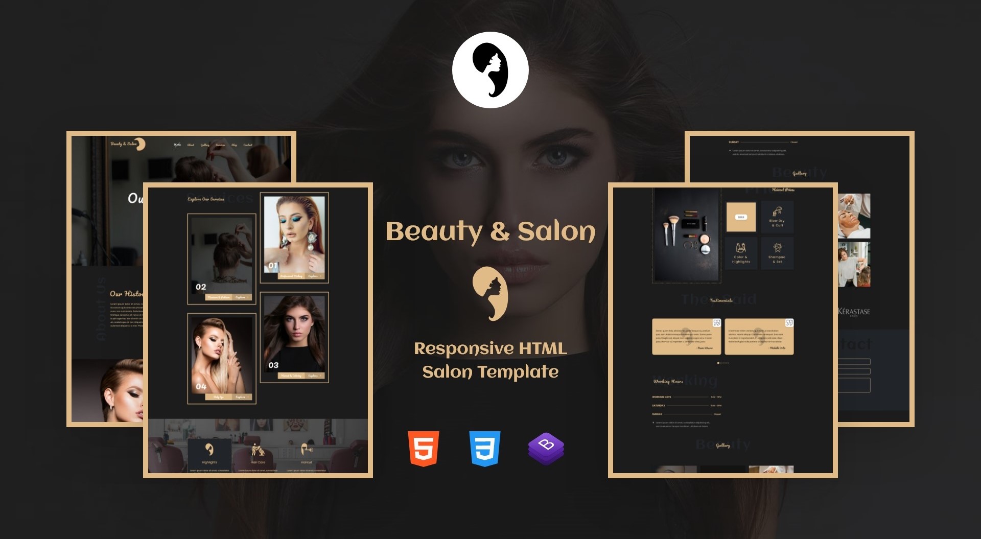 Beauty & Salon - Responsive Salon Template with sticky menu
