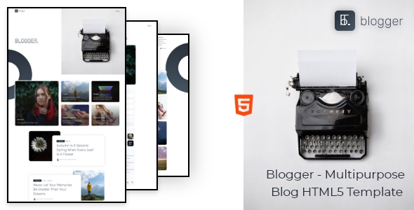 Blogger – Multipurpose Blog HTML5 Template with clean typography