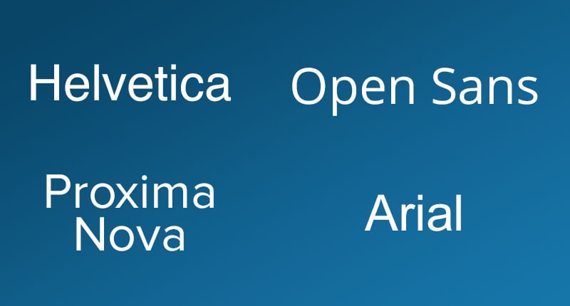 Serif vs Sans Serif 9 Close-up of sans serif font showing clean, uniform strokes without decorative tails