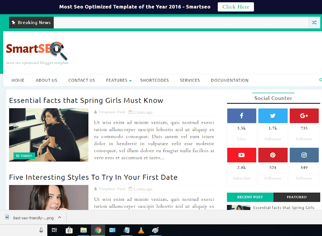 Top 5 High Quality AdSense Friendly Free Blogger Templates 17 smart seo blogger template