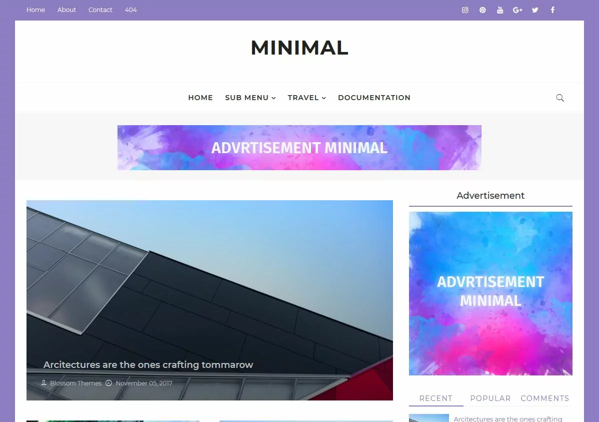 Top 5 High Quality AdSense Friendly Free Blogger Templates 29 minimal