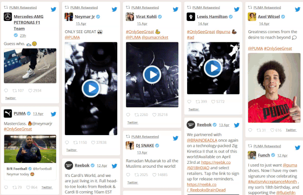 Twitter feed demo from Smash Balloon showing interactive feed on a website