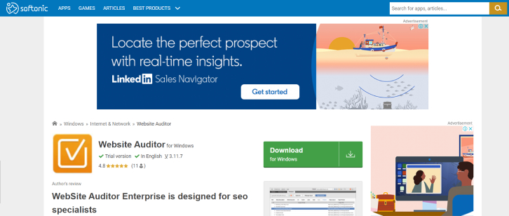 Web Crawler Tools 8 Website Auditor desktop software with Core Web Vitals evaluation and technical SEO analysis