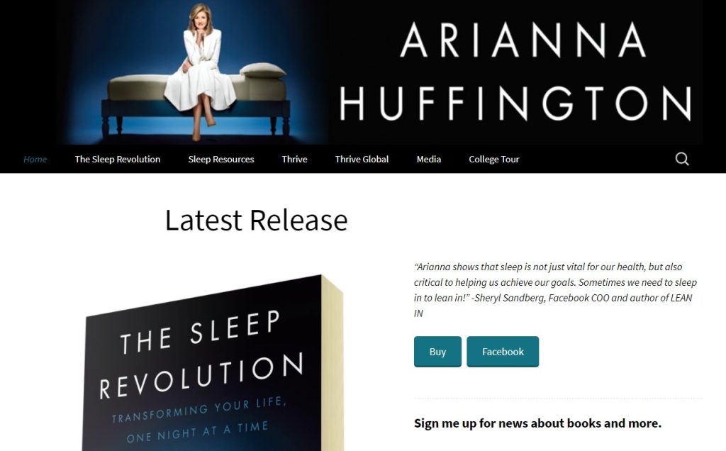 What is a Personal Blog? (2026 Edition: The Ultimate Guide) - Arianna Huffington's personal blog focusing on wellness, sleep, and mental health, following her departure from the Huffington Post
