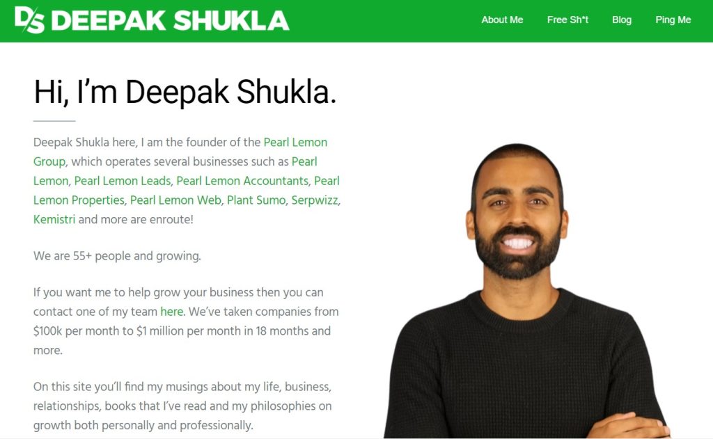 Deepak Shukla's personal blog, founder of Pearl Lemon, sharing insights on entrepreneurship, SEO, and personal achievement