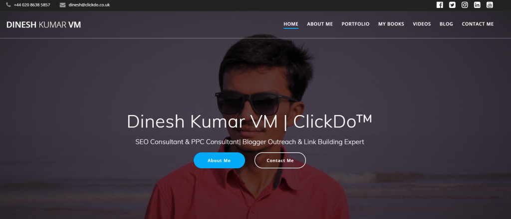 Dinesh Kumar's personal blog, a professional SEO consultant's site with insights on digital marketing, PPC, and link building
