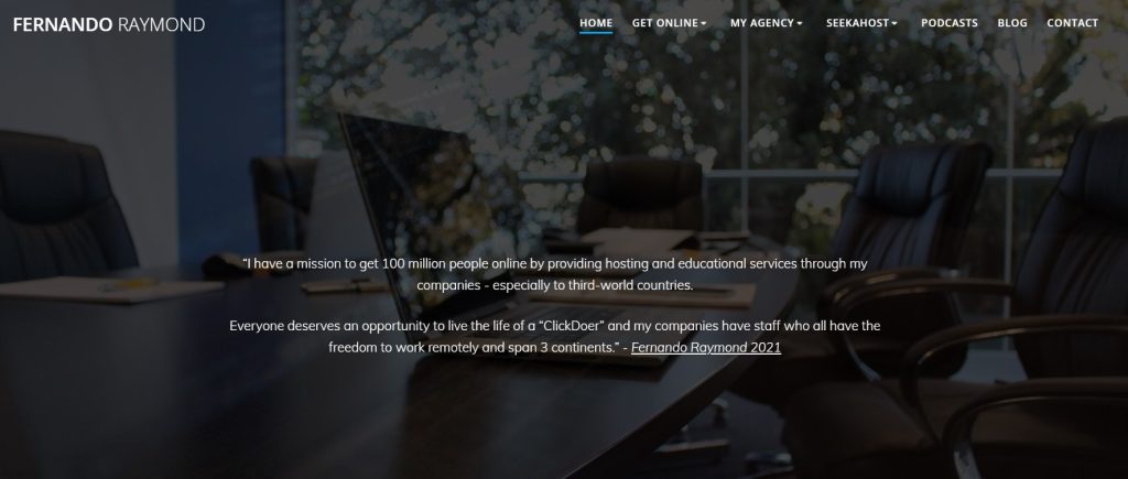 Fernando Raymond's personal blog, a hub for business advice, online training, and insights into building a digital agency