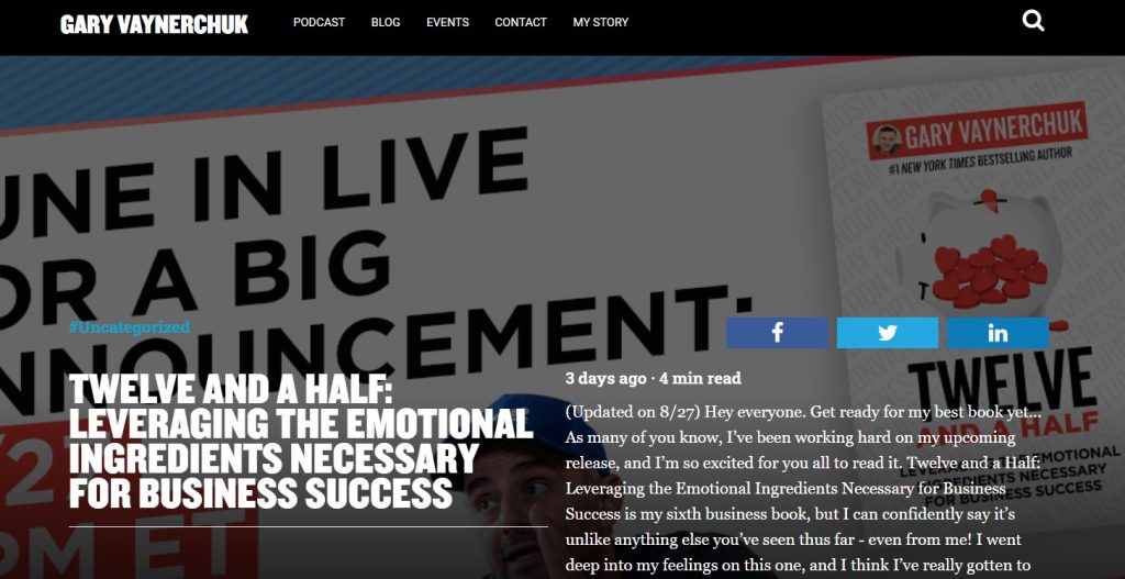 What is a Personal Blog? (2026 Edition: The Ultimate Guide) - Gary Vaynerchuk's blog, featuring insights on social media, marketing, and entrepreneurship