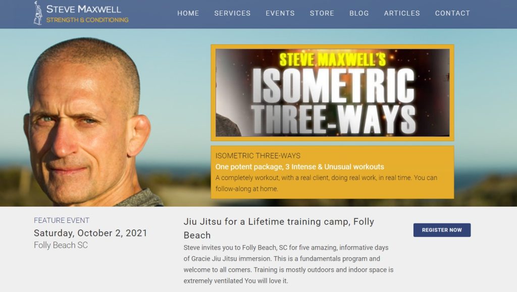 Steve Maxwell's personal blog, a resource for physical and mental well-being, fitness, and lifestyle coaching