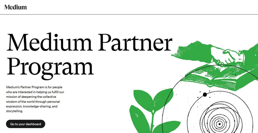 Top 10 Freelance Writing Platforms 9 Medium Partner Program showing how writers earn money based on reader engagement and membership reading time