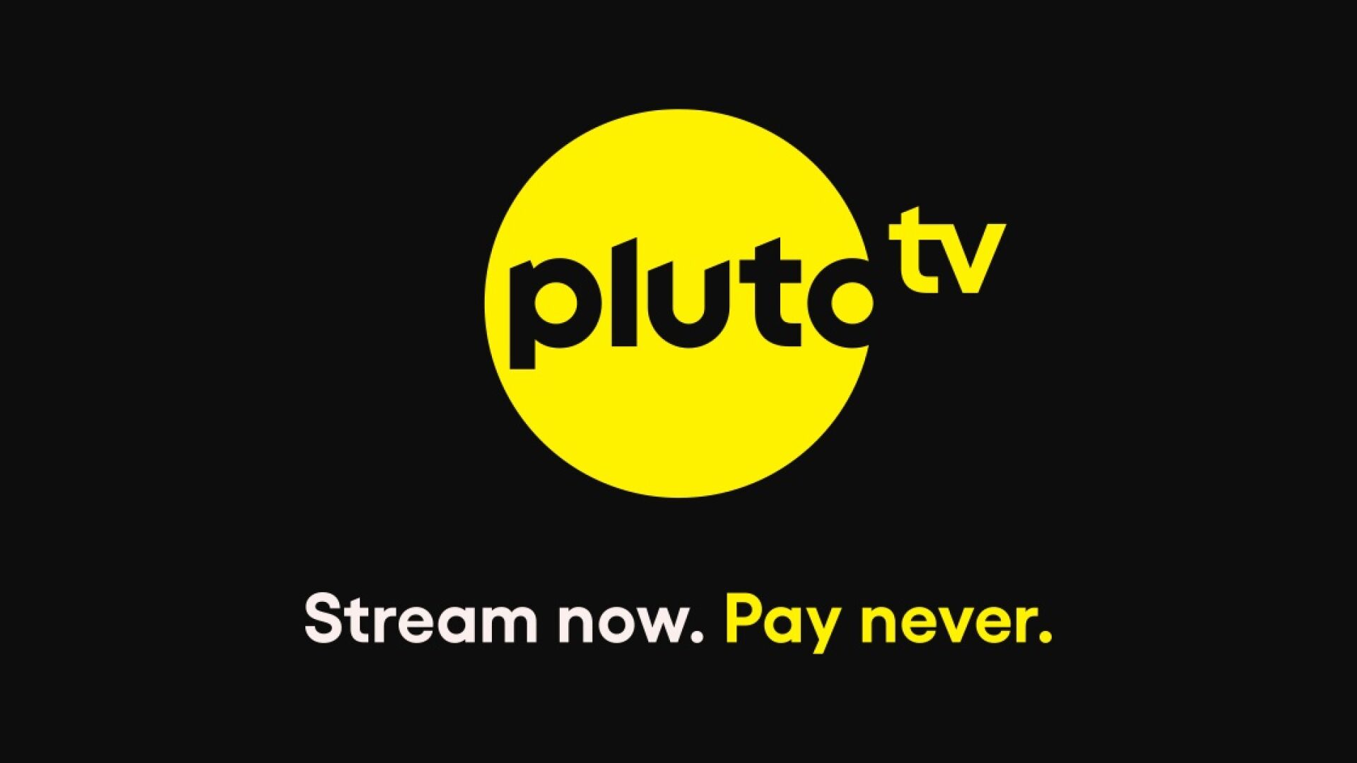 Pluto TV logo with a stylized planet and orange text, symbolizing the leading free live TV and on-demand movie streaming service.