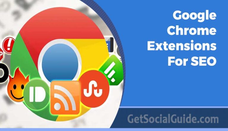 Top rated Google Chrome extensions for SEO analysis and website auditing on a laptop screen.