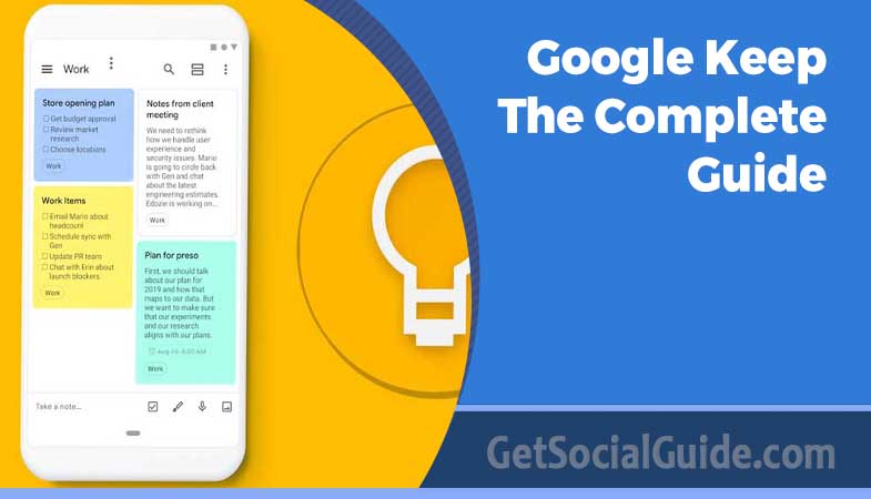 Interface of Google Keep app showing organized color-coded digital notes and checklists