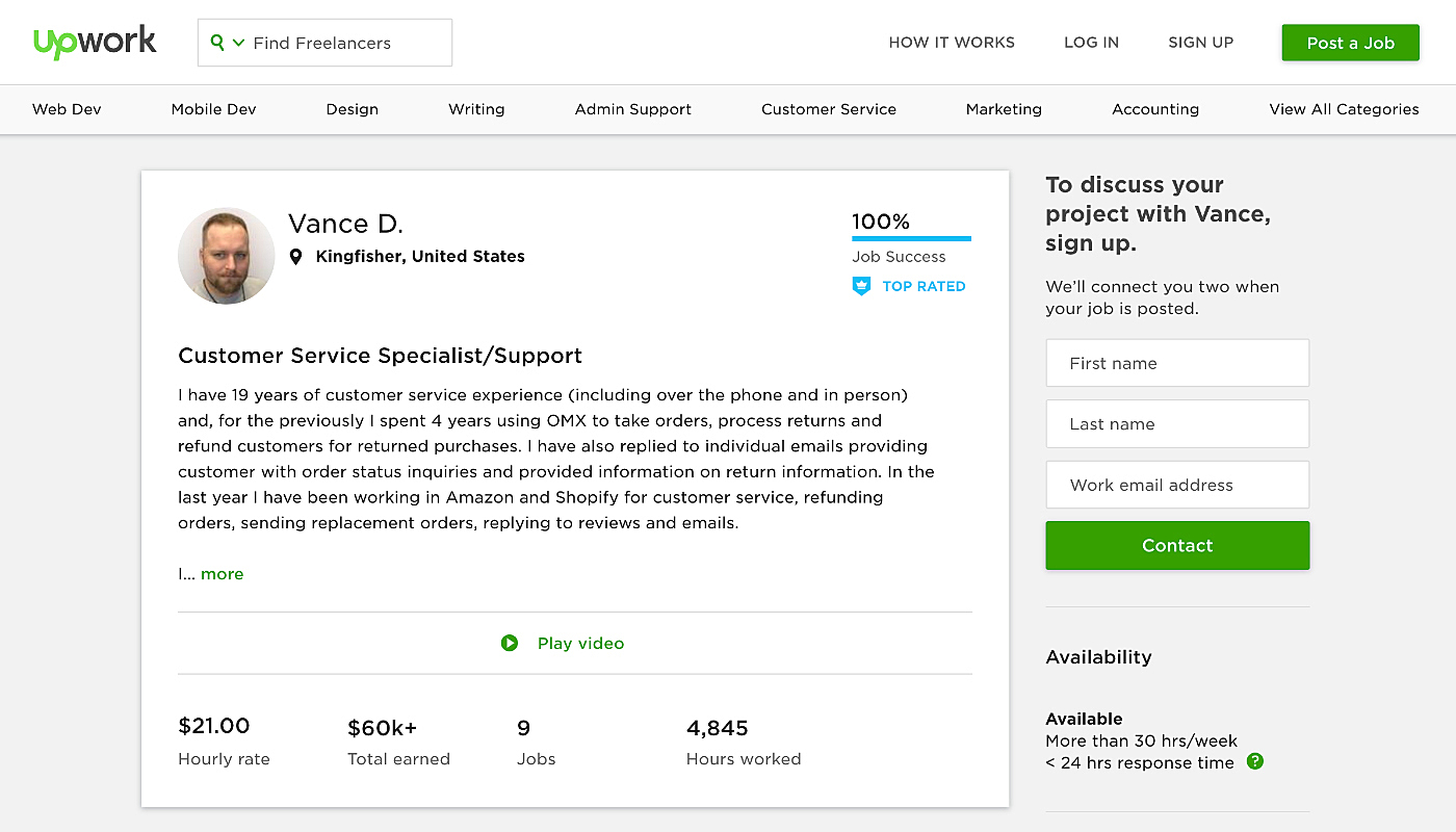 user profile page design