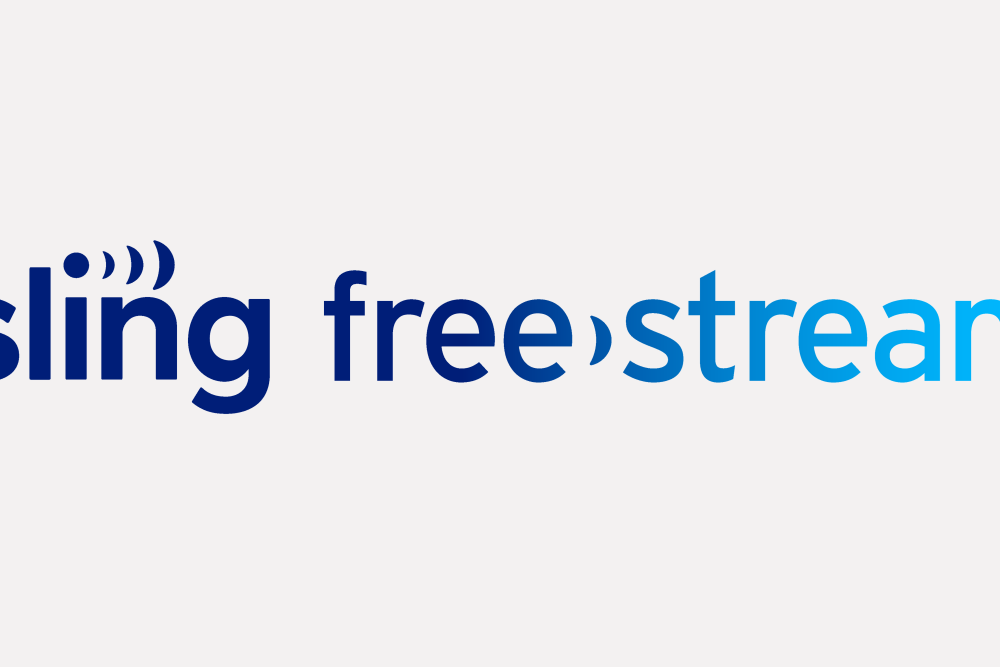 Sling TV FreeStream logo with blue and white styling, representing an aggregator service compiling over 600 free streaming channels and movies.