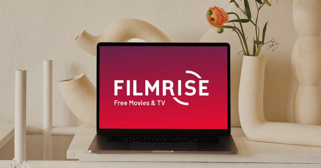 FilmRise logo in clean white font, symbolizing a 100 percent legal ad-supported streaming service with smooth HD playback and no sign-up requirements.
