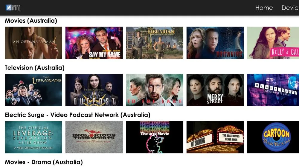 ElectricNOW logo with a lightning bolt symbol, representing the free streaming service from Electric Entertainment offering curated movies and original series.