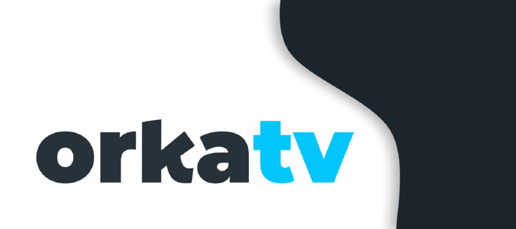 OrkaTV logo in clean white text, representing a platform that aggregates high-quality free ad-supported streaming TV channels across entertainment, music, and lifestyle.