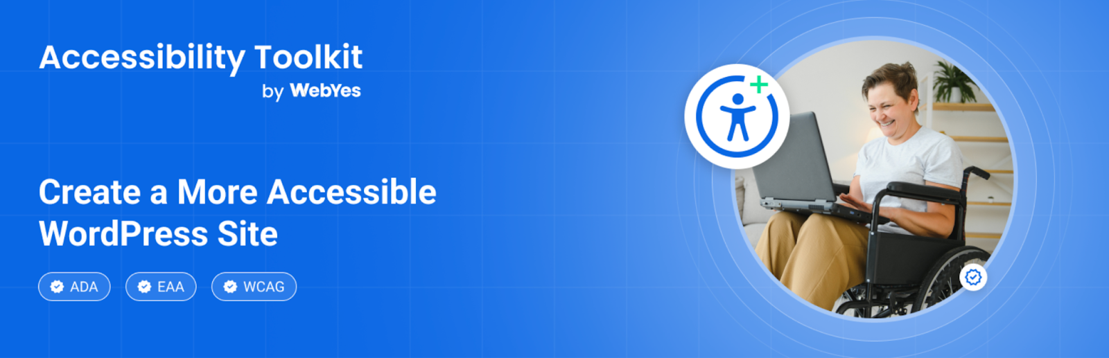 WebYes Accessibility Checker scanning a webpage and highlighting issues like missing alt text and contrast problems